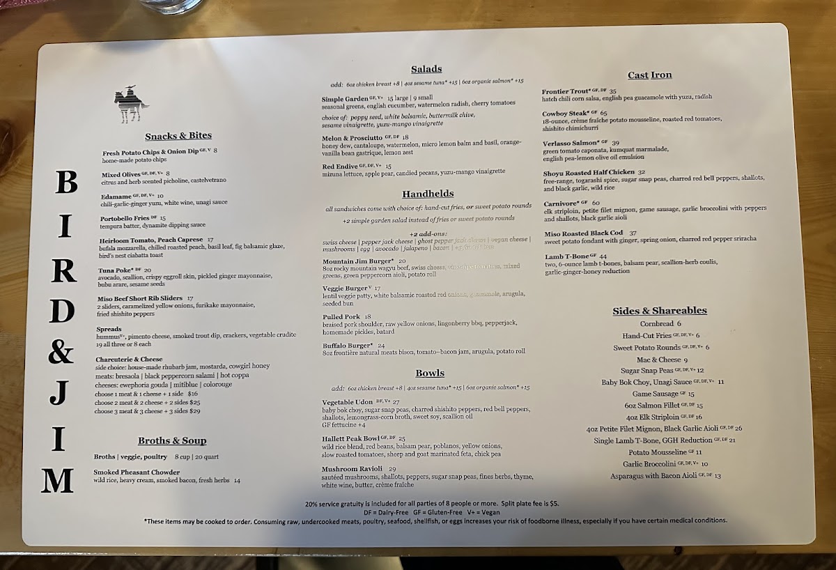 Bird & Jim Menu - Image 3
